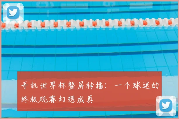 手机世界杯整屏转播：一个球迷的终极观赛幻想成真